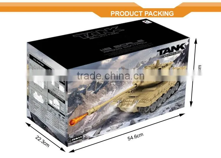 R/C Fight Tank With Light And Music Radio-Controlled Models Military Combat R/C Toy