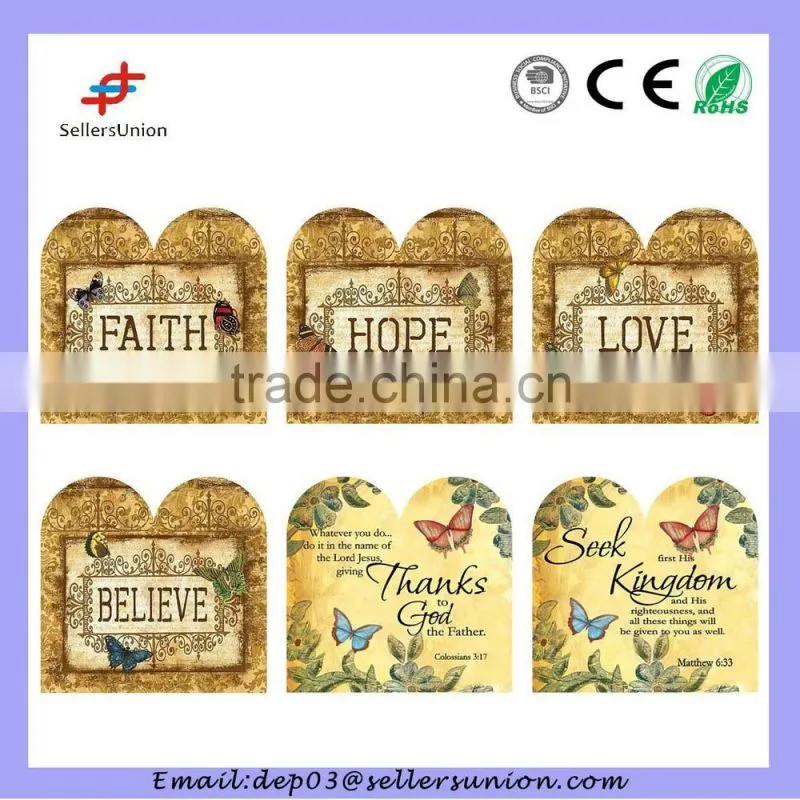 Christian ceramic plaque two-door design