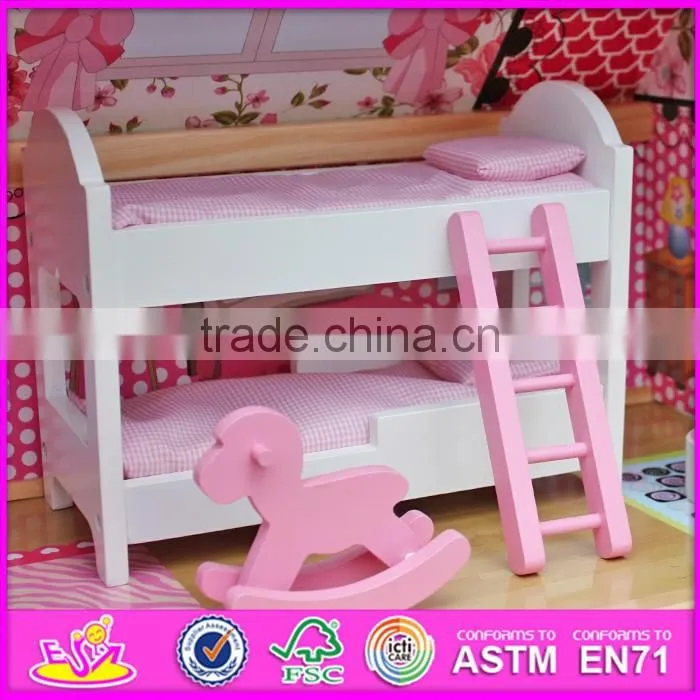 2016 luxurious children big wooden dollhouse kits W06A163-S