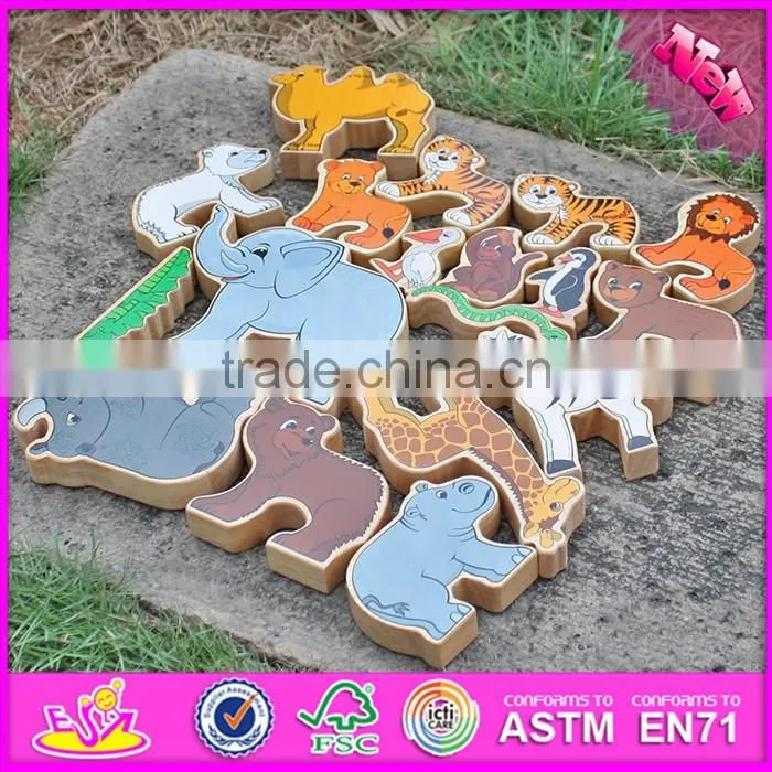 custom educational wooden animal toys for kids W13A111-S