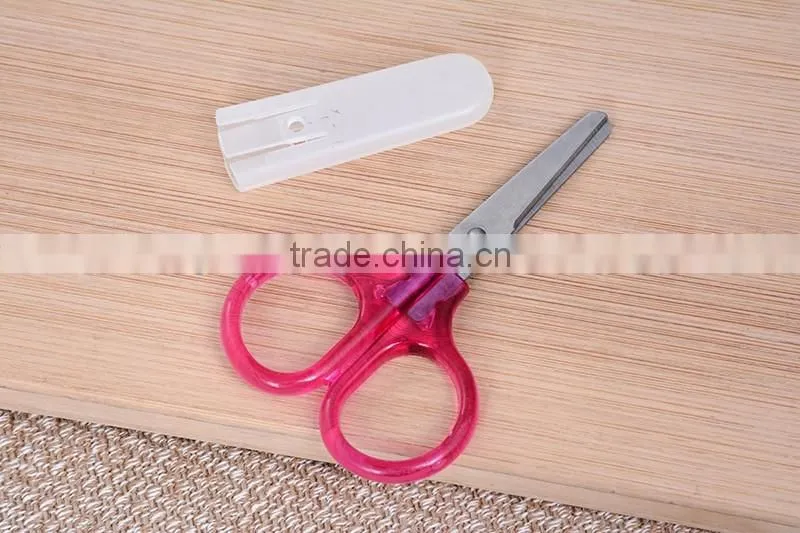 School Children Paper Cutting Scissors Plastic Paper Cutting