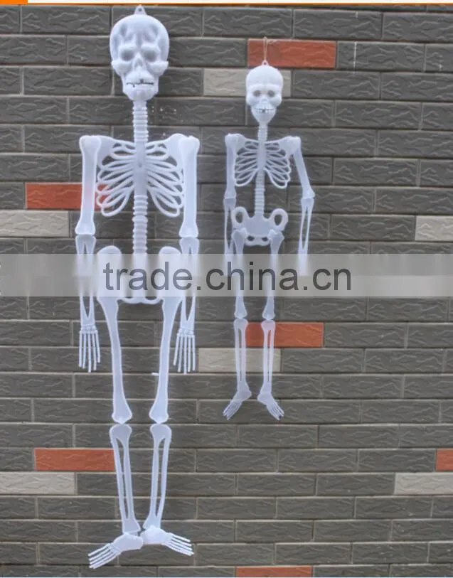 Halloween decorative glow plastic human skeleton
