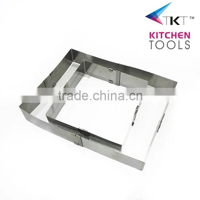 Stretch rectangular stainless steel cake mold cake frame