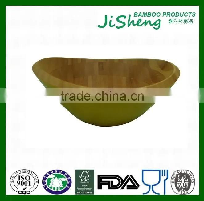 FDA Approved food safe bamboo salad bowl with painted
