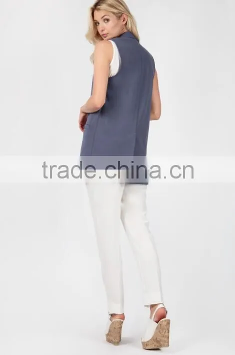 Sleeveless Jacket Bulk Wholesale Perfect Spring Vest Front Pocket Ponte Sleeveless Outdoor Jacket For Girls Fancy