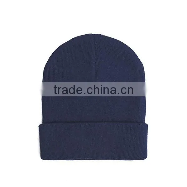 Blank pattern woolen knitted hat