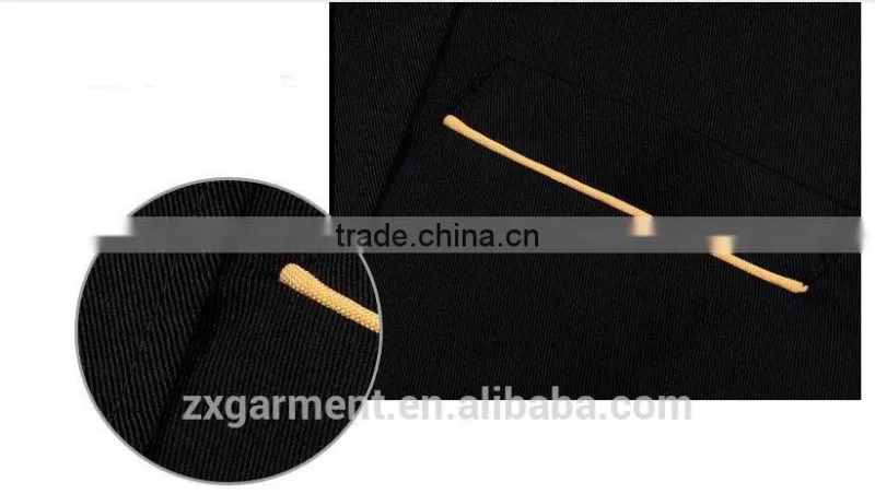 OEM Fashion Designer Poly Cotton red Hotel Men Jacket Chef Uniform