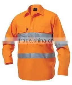 HIVIS 3 WAY COOL-BREEZE COTTON SHIRT WITH 3M R/TAPE - LONG SLEEVE