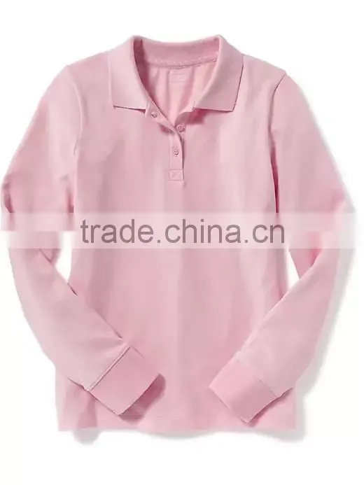 Mulit-color School Pique Uniform Polo Shirts Design With Pictutures Kids Wear HSs5251