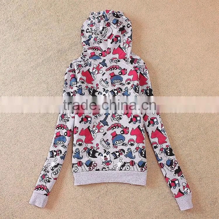 French Terry Autumn women girl hoody coat cute colorful jacket bright 2style to choose OEM wholesale