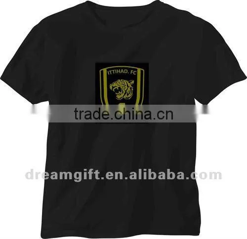 2012 LED flashing T-Shirt Sound Activated Light Up Down Music Party Equalizer