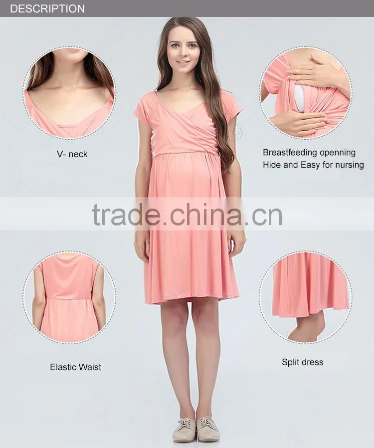 Maternity Dresses Ladies Nursing Clothing Korean Style Pregnant Women Skirts