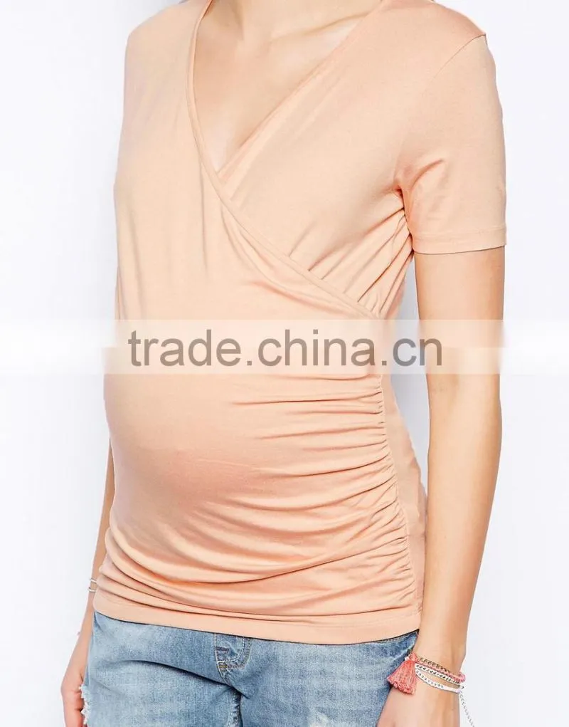 Wholesale blank maternity t shirts in high quality