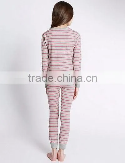 1540 100% cotton stripe children's pajamas, children's clothing