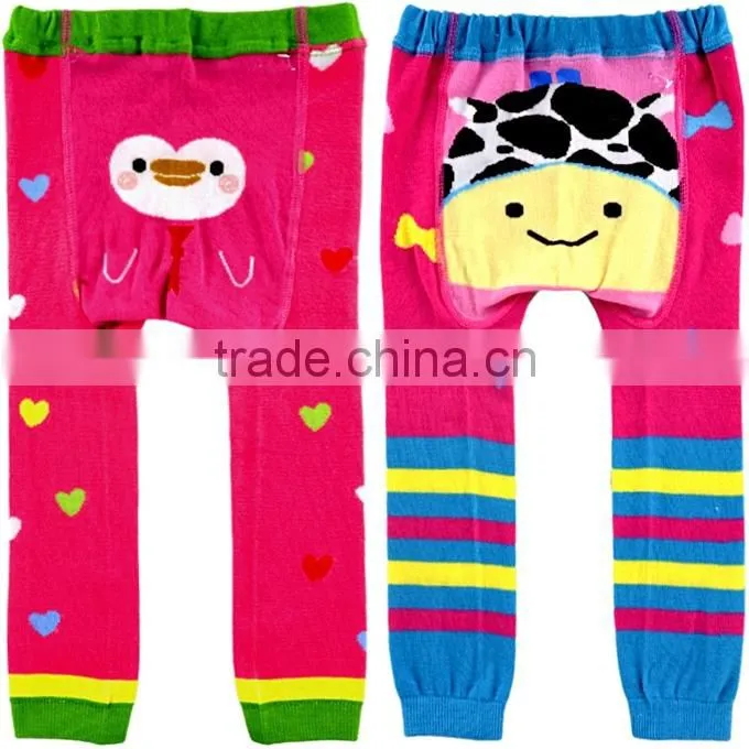 2016 Fall Newest Fashion Baby Girls And Boys PP Pants Cotton With Milk Cow Cartoon Pattern Knit Children Leggings SC40822-12