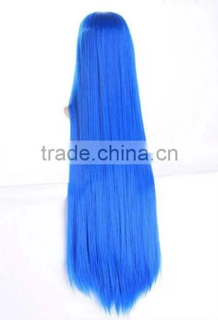 Chinese Wig Factory and Artificial Wig Suppliers in Yiwu Market,Wigs Wholesale and Distribution,Blue Straight Long Wig for Party