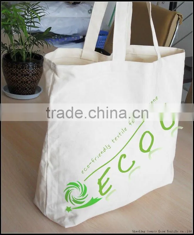 Cotton canvas shopper bag