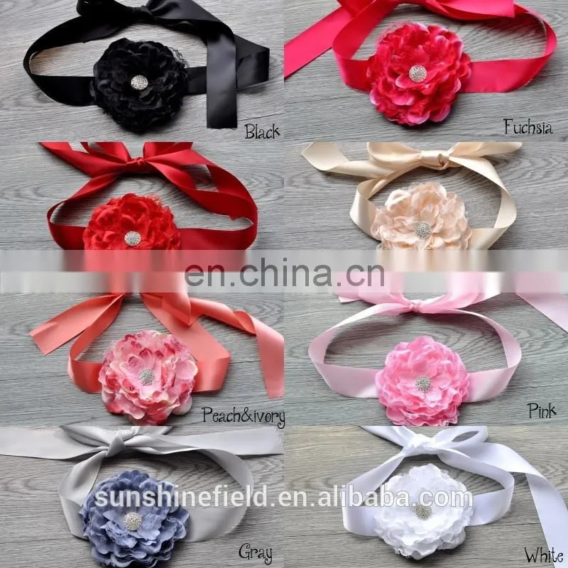 Laced Peony Flower Sash Belt For Kids