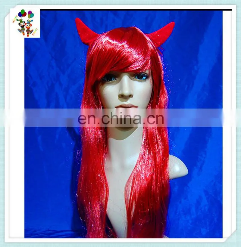 Ladies Fancy Dress Costume Fabulous Red Devil Halloween Wigs HPC-0022