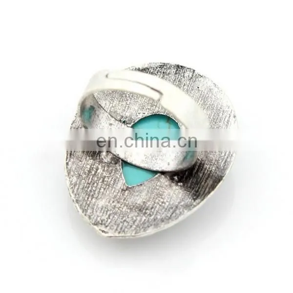 New design Top selling Charming Popular Turquoise Ring full finger Alloy ring
