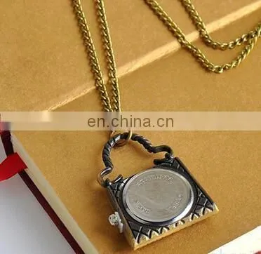 women's handbags Watch coin bag shaped Luxury pocket watch Top quality Antique bronze handbag Pendant pocket watches