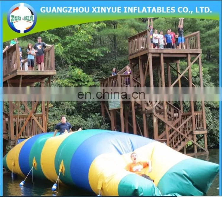 Hot selling giant inflatable water blob, cheap inflatable water jumping pillow