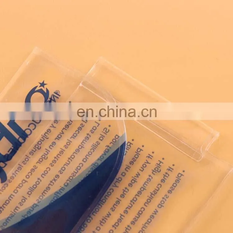 Custom wholesale clear pvc bag with button high quality plastic packaging bag for pen ,ruler