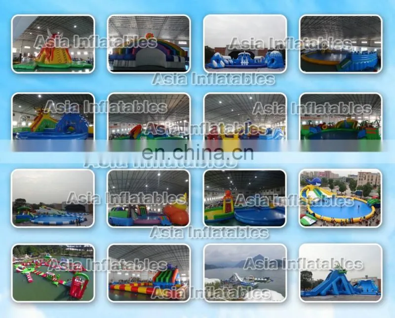Water Park Combo for Kids and Adults / Giant Inflatable Water Slide With Two Pools
