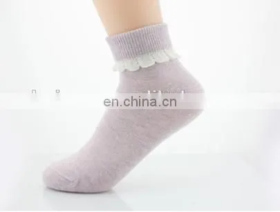 ladies stylish socks with white lace
