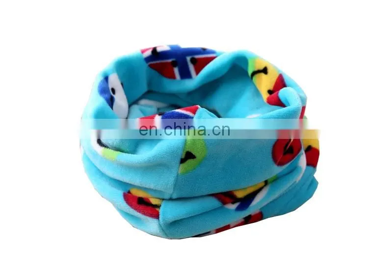 wholesale cartoon printed children neckwear loop scarf polar fleece scarf