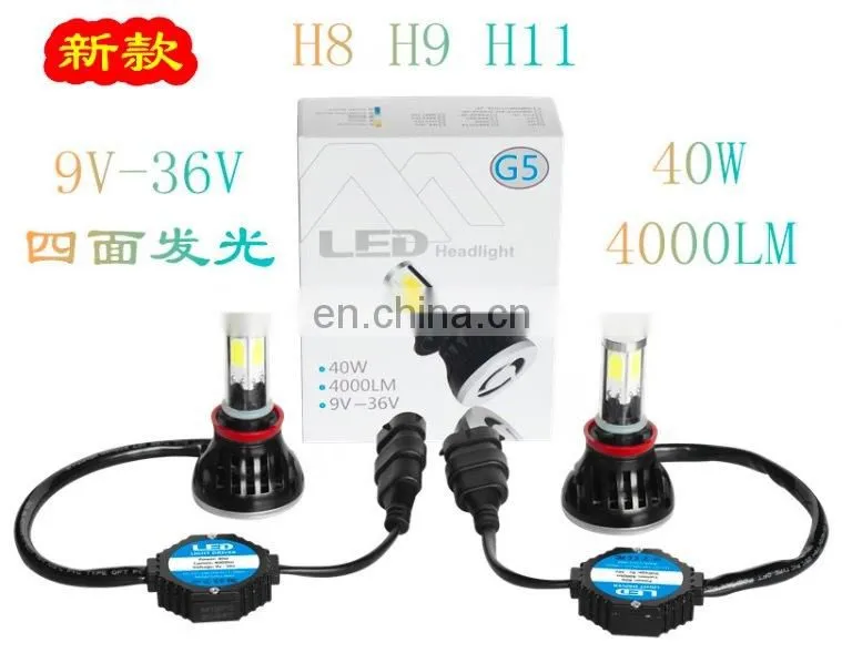 auto led car headlight H1 H4 H7 high brightness 4000lm