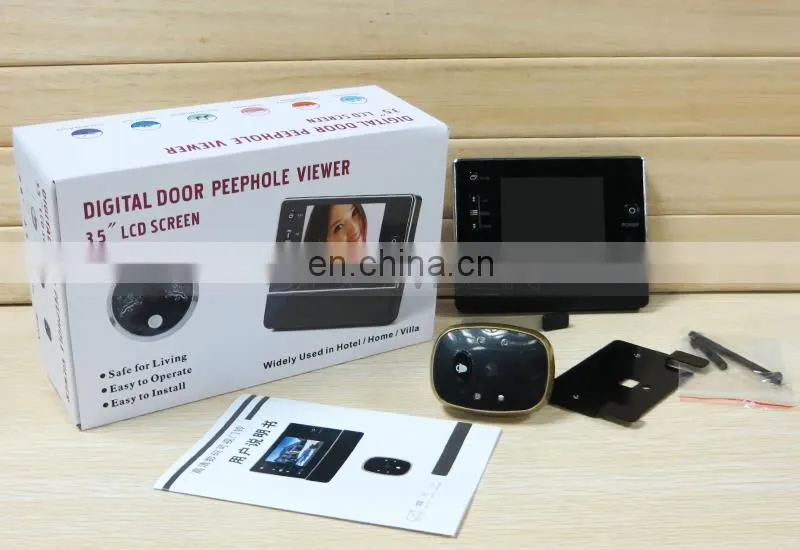3 Inch LCD Digital Door Peephole Viewer 120 Degrees Camera Photo With Doorbell