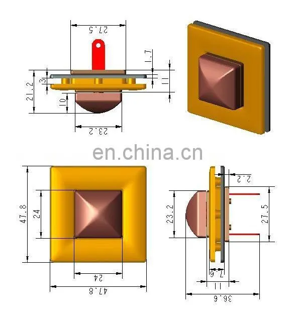 Song A SA3435 new design nickel turn lock for handbags