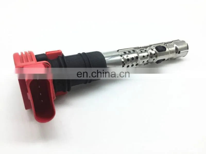 Red Ignition Coil Spark Plug for VW AUDI S4 S6 A6 A8 OEM# 077-905-115 077905115