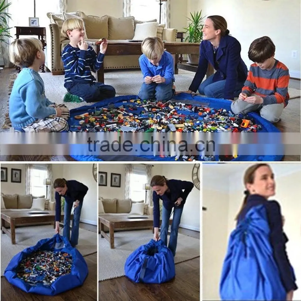 60 inch Children Baby Play Mat Toy Storage Bag Organizer,Multi Purpose-portable Outdoor blanket Floor activities mat w/ Quickly