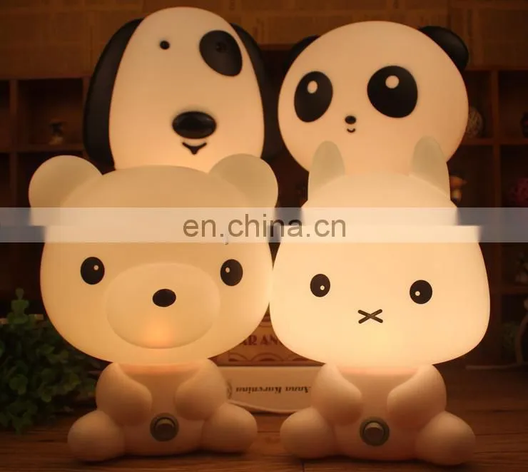 Kawaii fashional cute bedroom lamps cartoon pet night light led bulbs