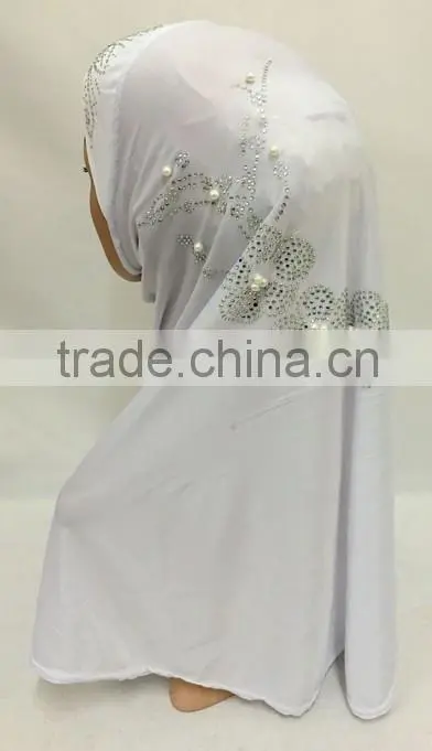 2016 Fashion modern flower hijab pearl