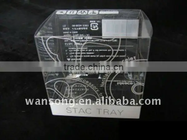 printed frosted storage box, pvc packaging plastic box