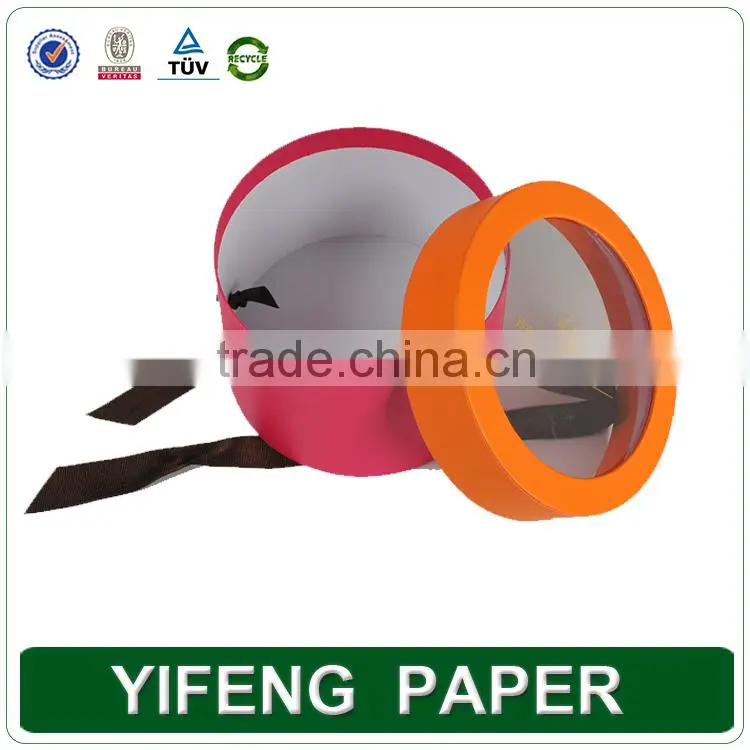 Alibaba Guangzhou Fashion Cardboard Paper Box with PVC Window Custom Size