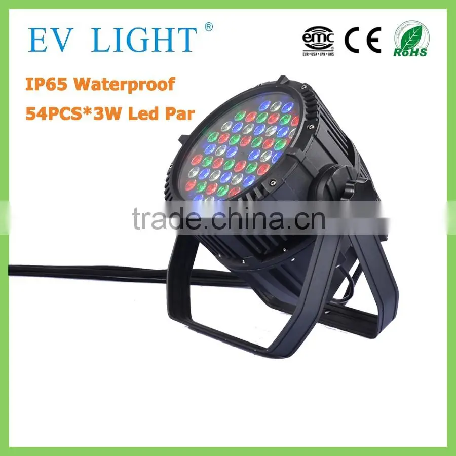 Hot selling waterproof DMX led par 54 3w rgbw outdoor light