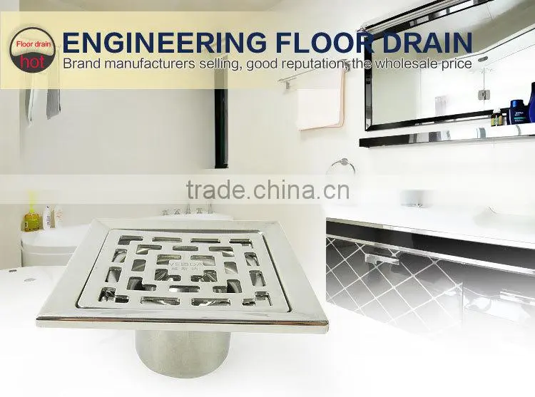 WESDA 3.5inch new style Full set adjustable floor drain with bottom outlet Stainless Steel Floor drain,roof drain, shower drains