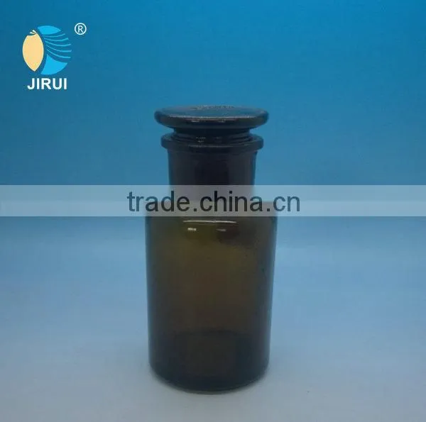 60ml amber wide open reagent glass jar with lid