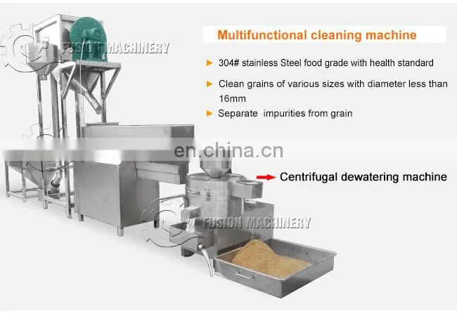 grain cleaner grader destoner sesame processing cleaner machine washing machine with spin dryer