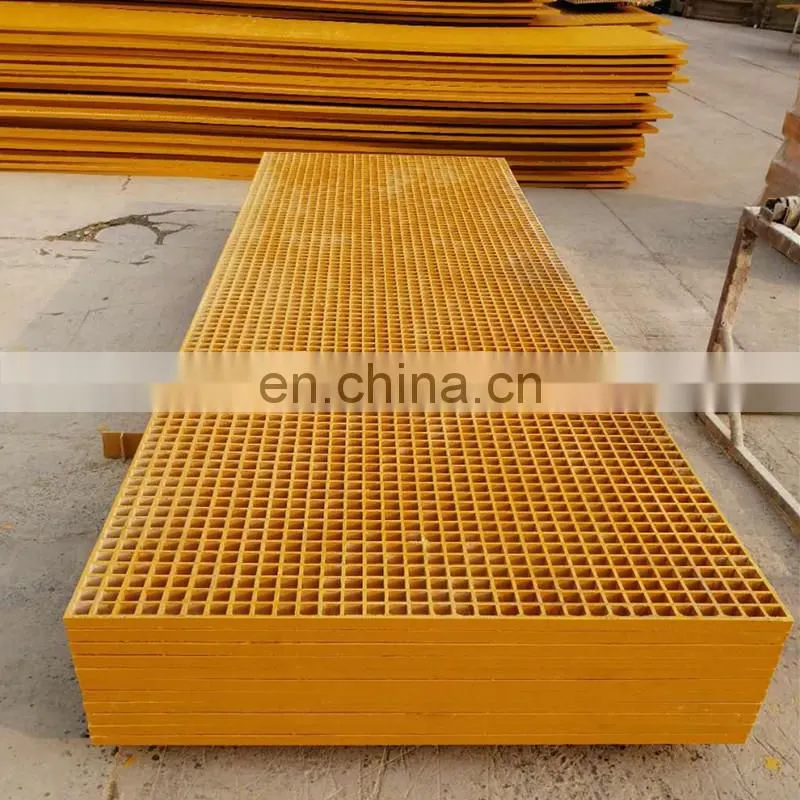Factory Based Plastic walkway grid FRP Carwash Floor small hole Grating And FRP Grille
