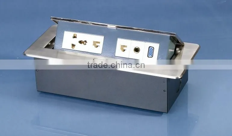 Multi-Function desktop pop up outlet for hotel furniture socket