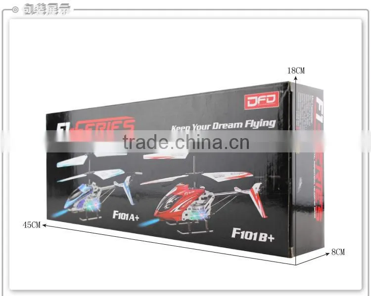 F101B 3.5 CH IR RC Helicopter Mini Metal Remote Control Helicopter Gyro RTF