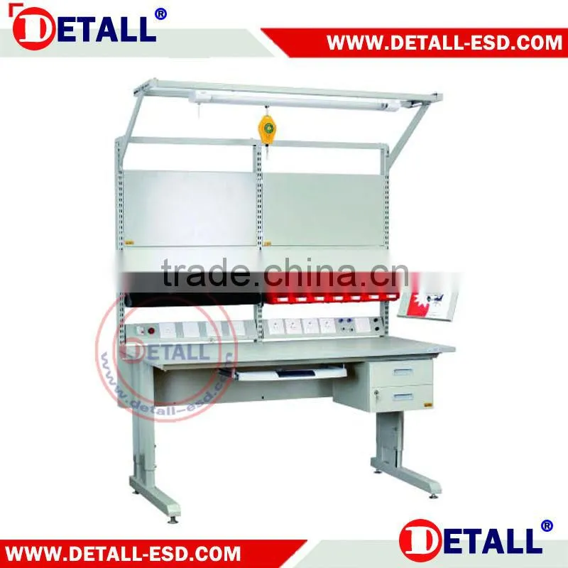 industrial repair workbench with drawers
