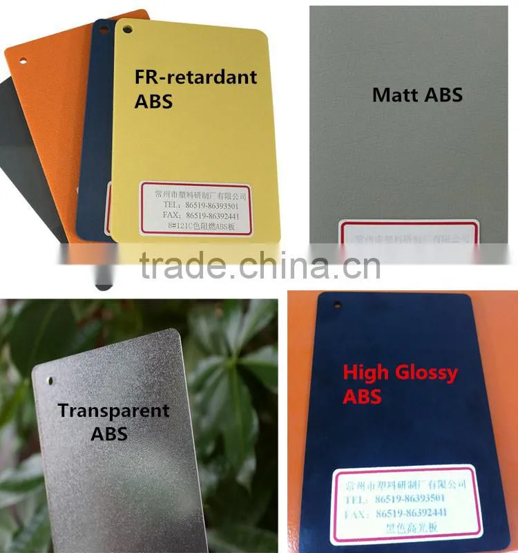 2mm Abrasion resistance Acrylonitrile Butadiene Styrene/ Acrylonitrile Styrene Acrylate sheet