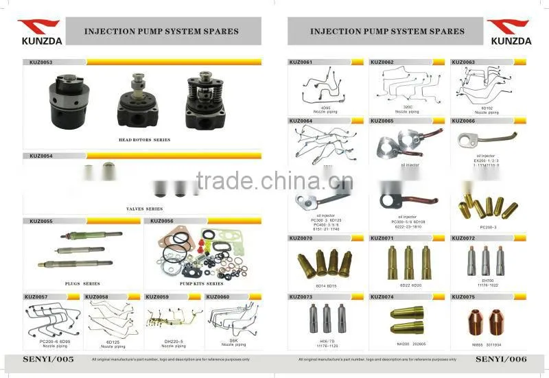 EXCAVATOR ENGINE SPARE PARTS Delivery valve