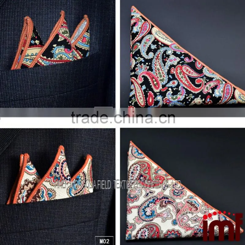 Men's Business Casual Square Cotton Flower Handkerchief Towels